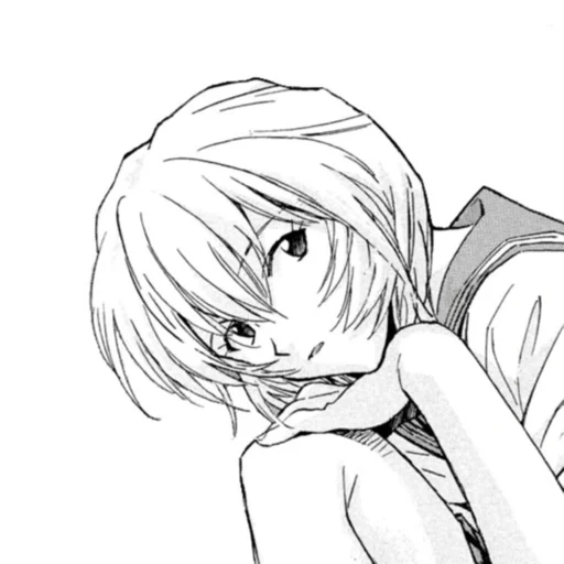 dibujo del personaje, ayanami rei manga, folleto cómico, rei ayanami manga, gospel comics rei