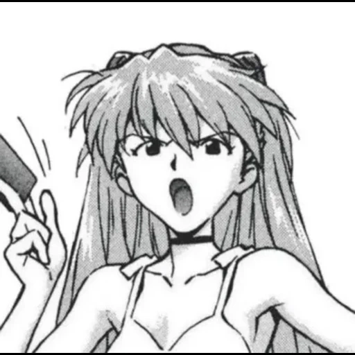 animação, evangelista, asuka icon manga, evangelho de quadrinhos, asuka evangelion