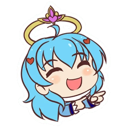 chibi, anime, aqua chibi, anime modell, anime frau