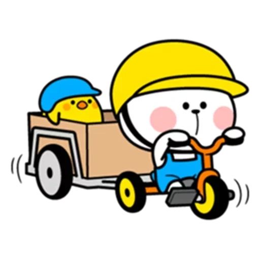 clipart, transporte, conejo mimado, red de dibujos animados