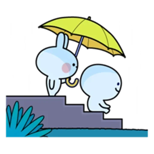 anime, humain, les dessins sont mignons, snoopy et parapluie