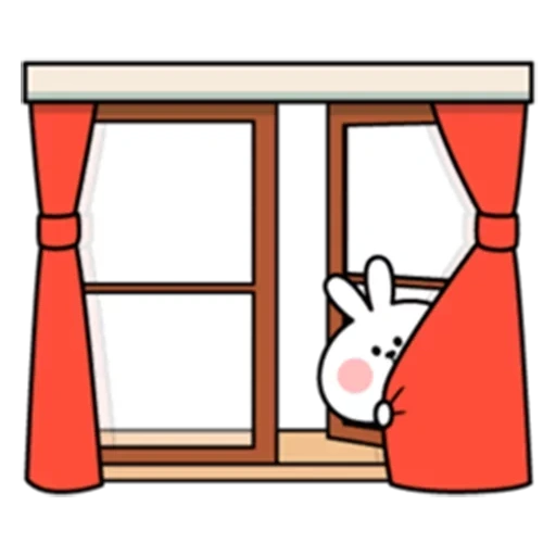 janela, coelho, trevas, desenho de coelho, desenho de coelho