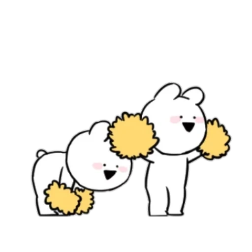 bt 21, line friends, rabbit snopi, the drawings are cute, white bear cute