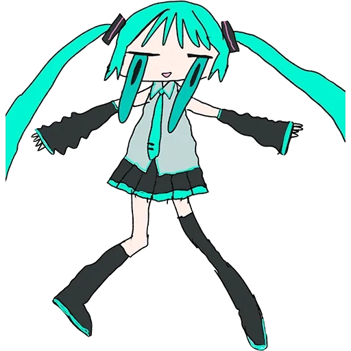 miku chibi, miku hatsune, ha jin mi gu, sanku chi bi, anime hatsune miku chibi