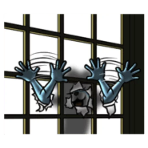 тюрьма иконка, значок тюрьмы, силуэт за стеклом, приключения зонтика, амнистия помилование