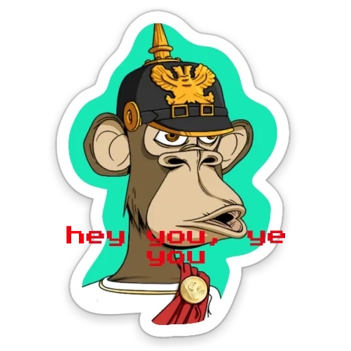 il maschio, umano, illustrazione, crown di scimmia annoiata, nft ape ape yacht