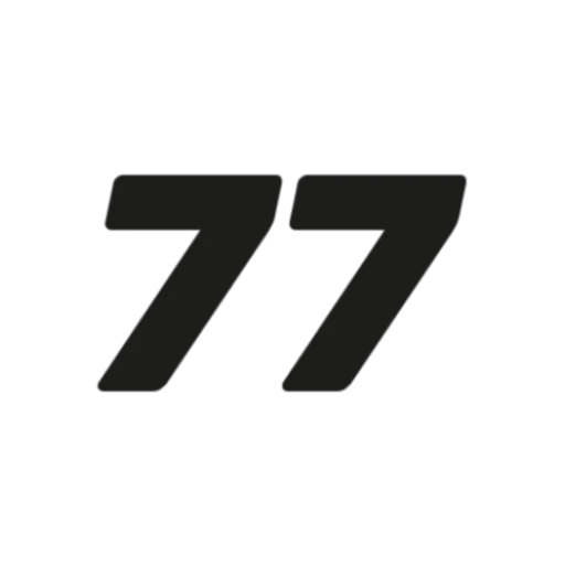 logo ur, nomor 77, nomor 7777, angka 17 berwarna hitam, vektor logo s7