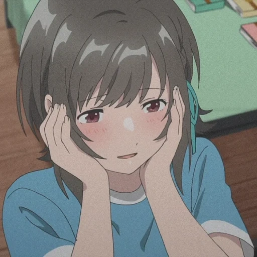 figura, menina anime, papel de animação, animação pela primeira vez, irozuku sekai no ashita kara