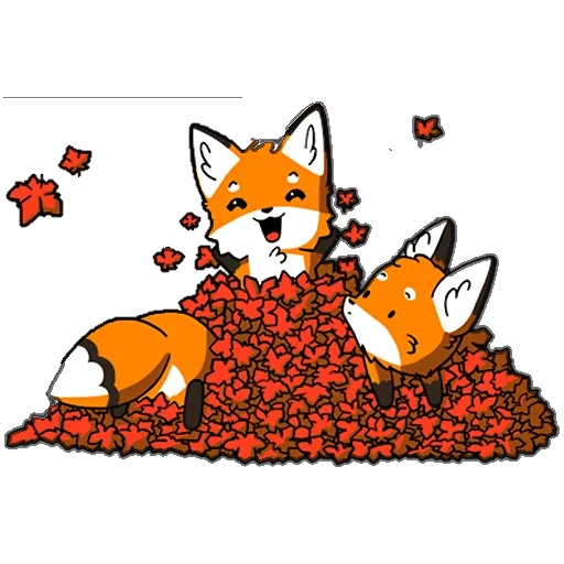raposa, chanterelles, fox doce, desenho da raposa, raposas bonitas de desenhos animados