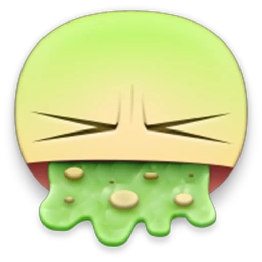 emoji, icône de sourire, emoji est malade, nausées emoji, les émoticônes sont drôles