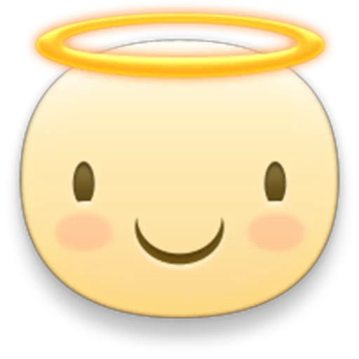 emoji, smiley, smileik angel, the emoticons are different, yellow emoticons angel