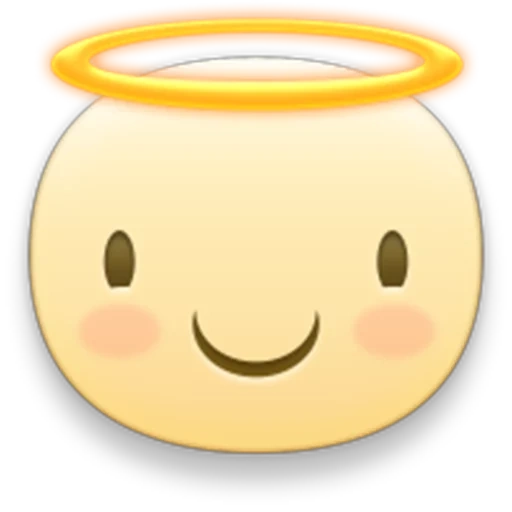 emoji, smiley, angel smileik, emoticon berbeda, malaikat emotikon kuning