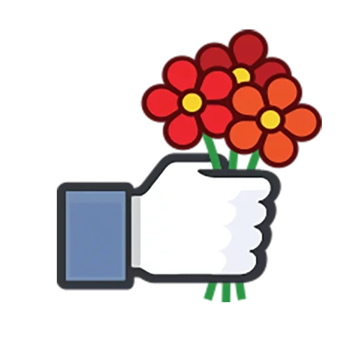 flores, facebook, gosta de ícones, flor do facebook, ícone de festa