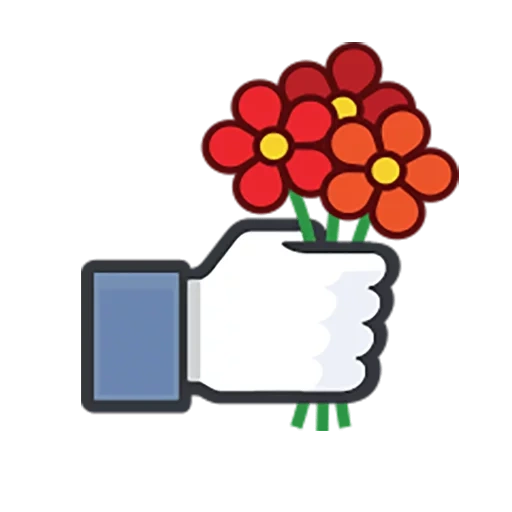 flowers, facebook, like icons, mask flower, like the icon of the party