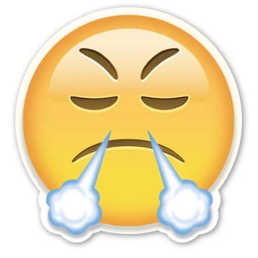 эмоджи, смайлик, эмоджи дым, злой эмодзи, emoji angry