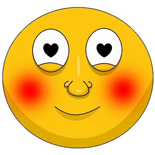 smiley, die emoticons sind gelb, smiley emoticons, verlegener smiley, smiley rubend