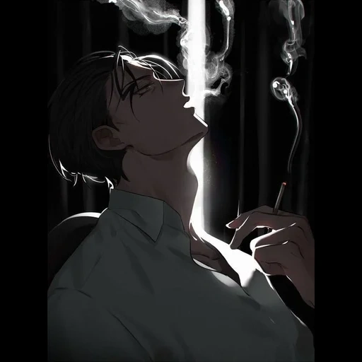 imagen, rey arturo, chico de anime, chico fumador de anime, estética de anime chicos verticalmente