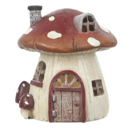 домик глины гриб, домик гриб папье маше, красивый грибной домик, blue sky подсвечник мухомор, садовая фигура гриб домик большой 12072