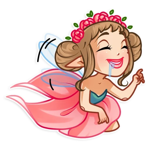 fairy, fairy chute, pink fairy, fairy sticker, fairy sticker