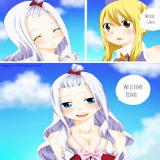 fairy tail, anime ekor peri, ekor peri lima tujuh, ekor peri mirajenna jenny, ekor peri mira jenna ke jenny