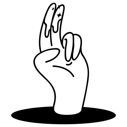 mano, pin, símbolo de gesto, signo de gesto, el mundo simbólico se refiere al vector