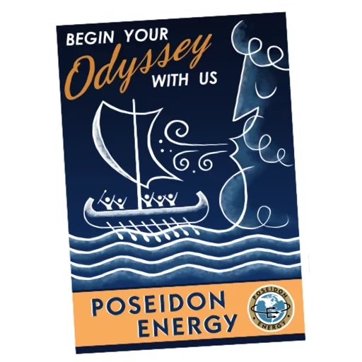 paquete, póster, empersar el mar, poseidon energy, poseidon energy publicitaria