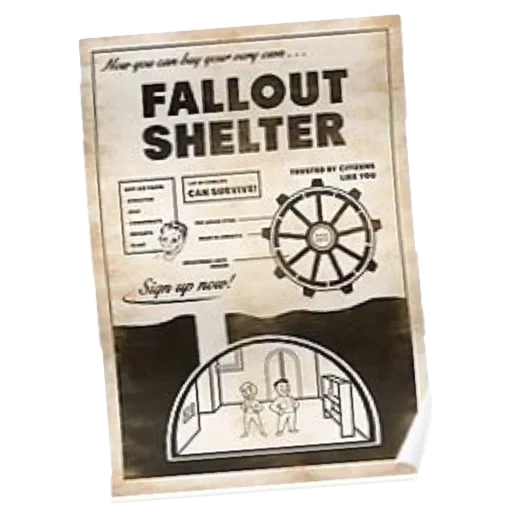 manifesto, fallout 3, poster di ricaduta, poster di fallout, poster di rifugio fallout