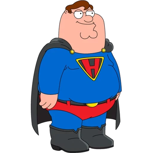 peter griffin, superhéroe griffin, personajes ficticios, peter griffin superman, superhéroe peter griffin