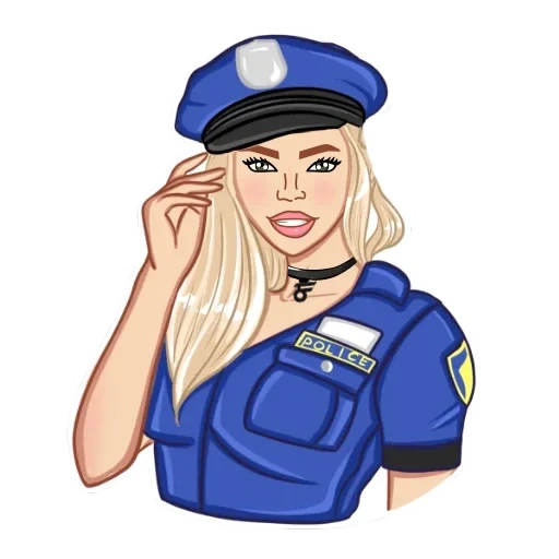 девушка полиция арт