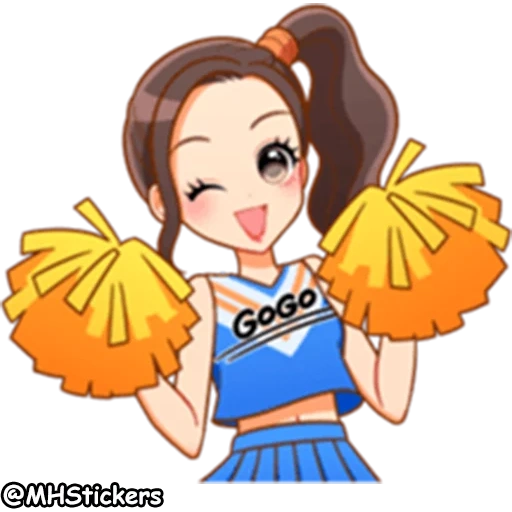 anime girl, l'idolmaster, le cheerleader anime 2016, pittura anime girl