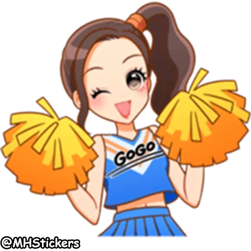 chica de animación, theidolmaster, cheerleading de animación 2016, pintura de niña de animación