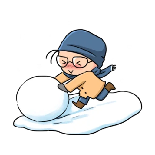 le mâle, illustration, animation de glace, dessin animé des boules de neige, illustrations vectorielles