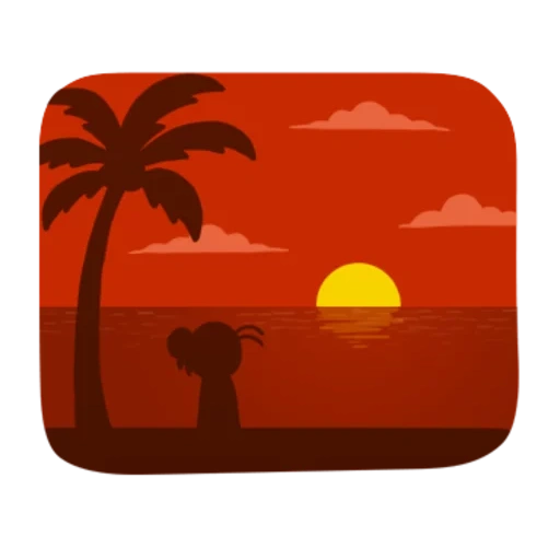oscuridad, von beach, paisaje de playa, palmes vector del atardecer, la silueta de una palmera de la palmera