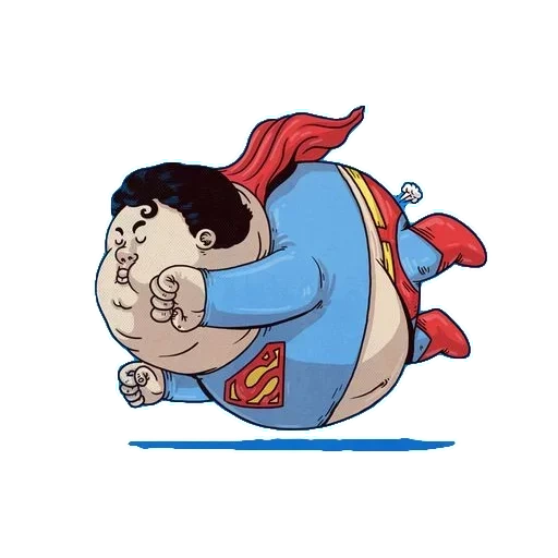 супермен, fat cartoon, толстый супермен, толстые супергерои, жирные китайцы рисунки