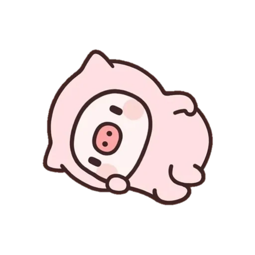 emoji, le cochon est doux, le cochon est doux, kawaii srisovka