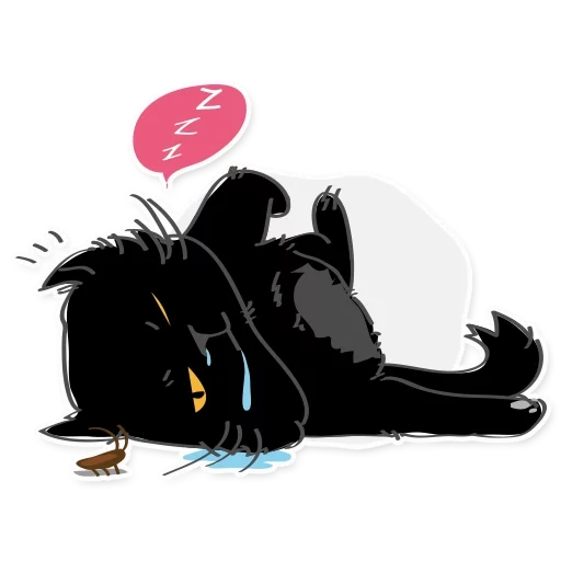 gato, gato negro, manga frisbee, animación animal lindo, patrón de anime animal