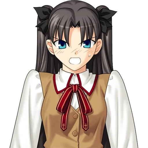 rin tosaka, tosaka rin, schicksal/aufenthalt nacht, visual novel, rin tosaka visuelle novelle