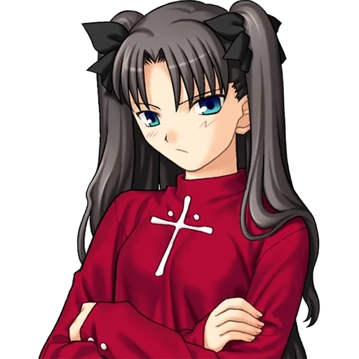 rin tosaka, gadis anime, tosaku tosaku, fate/stay night, tosaka rin sprite