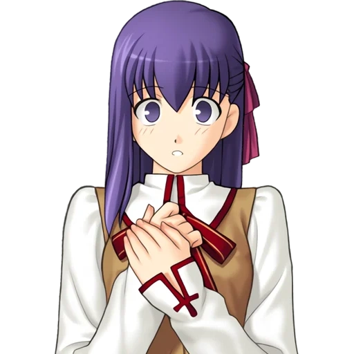 sakura matou, хомурахара fate, fate/stay night, визуальный роман, sakura matou sprite