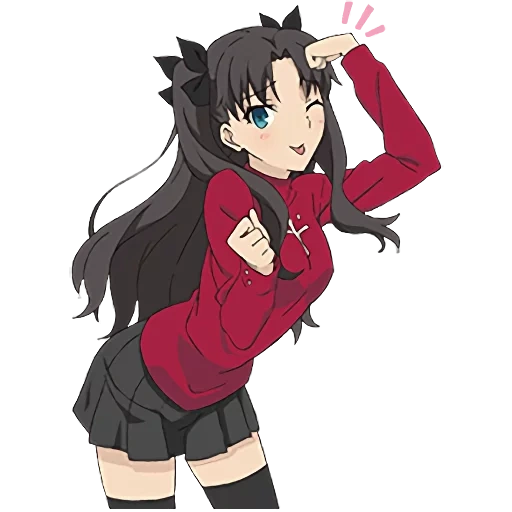 rin tosaka, fate/stay night, tosaka tosaka rin, rin tosaka render, rin tosaka tsundere