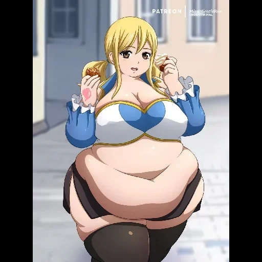 personal lucy, lucy heartfilia, lucy hartfilia fidi, lucy hartfilia gaston, aumento de peso de anime lucy