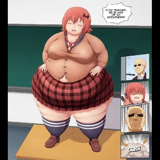 animação espessada, animação de menina gorda, menina de anime gorda, menina de anime gorda, antes do anime gordo