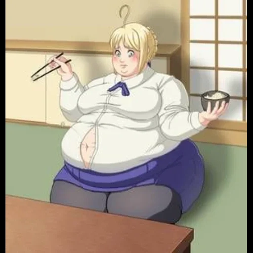 pyshki, anime, fat chan, anime gemuk