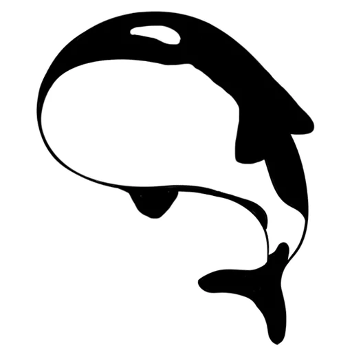 killer whale, orca sign, killer whale sticker, dolphin black and white, killer whale black and white