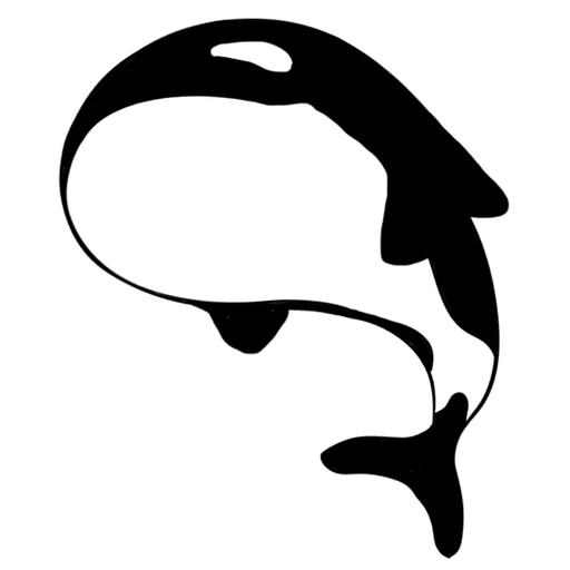 asesino, whale killer de logotipo, pegatina asesina, delphin black white, el carro asesino es negro