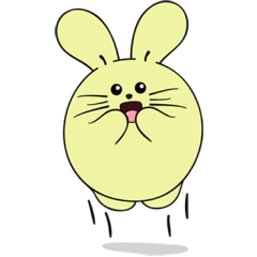 rabbit, rabbit ifone, fat rabbit 5x5, a nutritious rabbit sticker