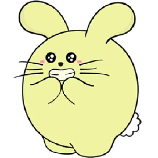 rabbit, fat rabbit 5x5, jira rabbit avatar, a nutritious rabbit sticker