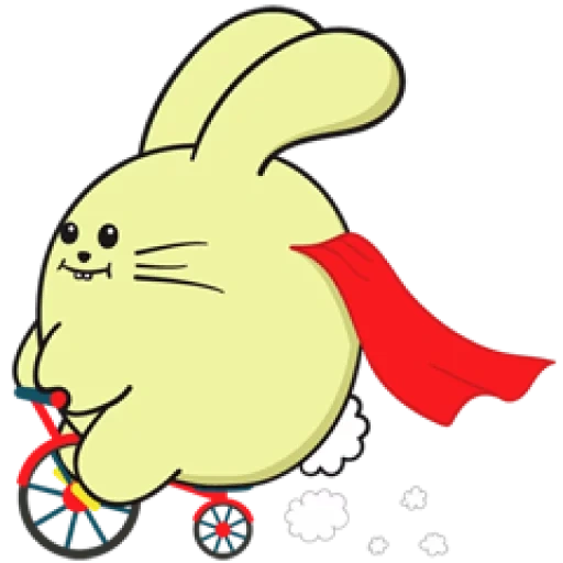 rabbit, a spoiled rabbit, a torn rabbit, bulk hare cartoon, a nutritious rabbit sticker