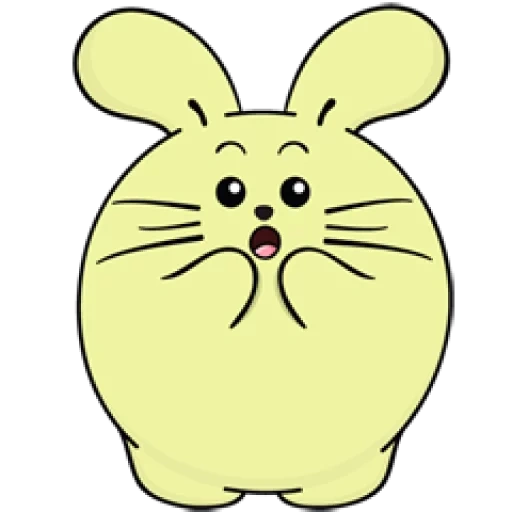 conejo, conejo gordo 5х5, avatar de conejo jira, conejo mimado, pegatinas de conejo bien alimentadas