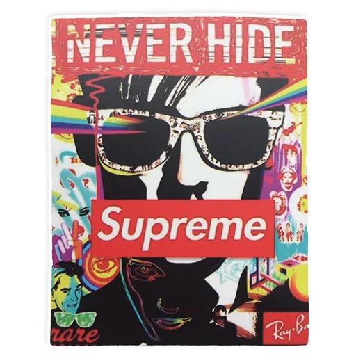 pack, no, stickers, ray ban never hide advertising posters